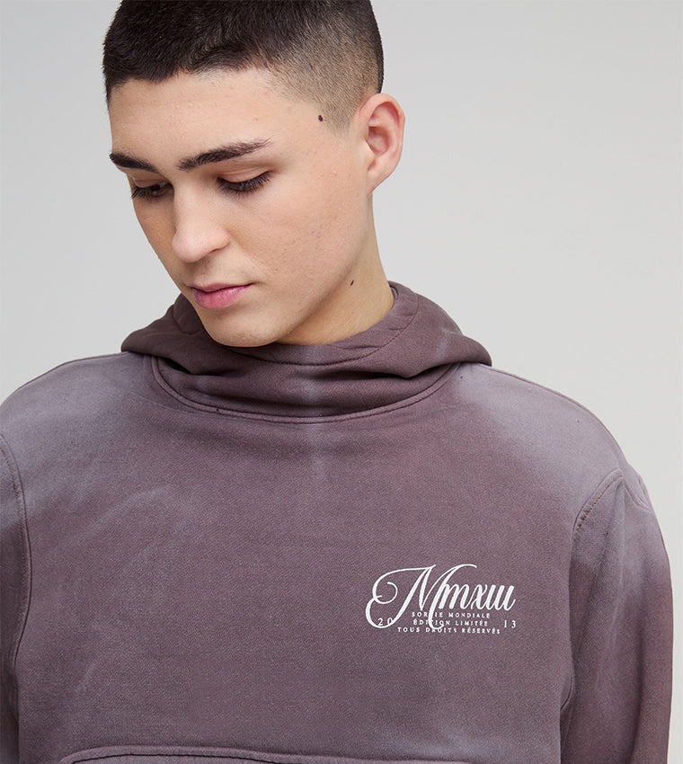 Printed Long Sleeves Oversized Hoodie