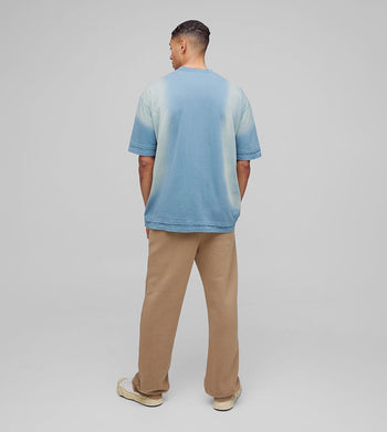 Faux Layer Spray Wash Oversized T-Shirt
