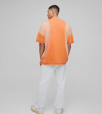 Faux Layer Spray Wash Oversized T-Shirt