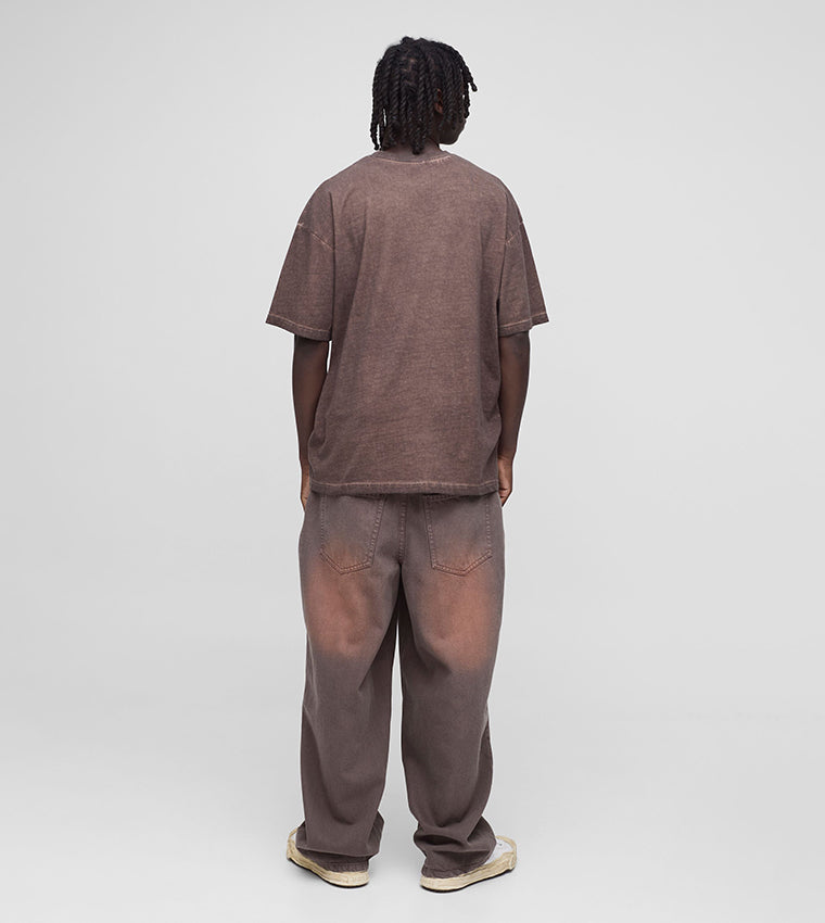 OFCL Washed Crew Neck Oversized T-Shirt