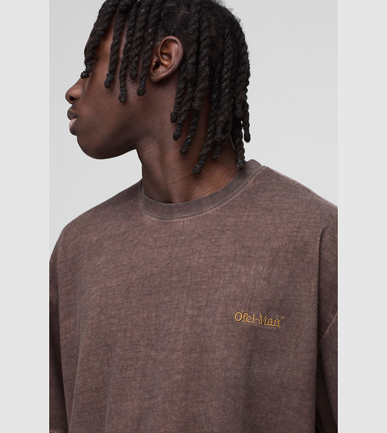 OFCL Washed Crew Neck Oversized T-Shirt