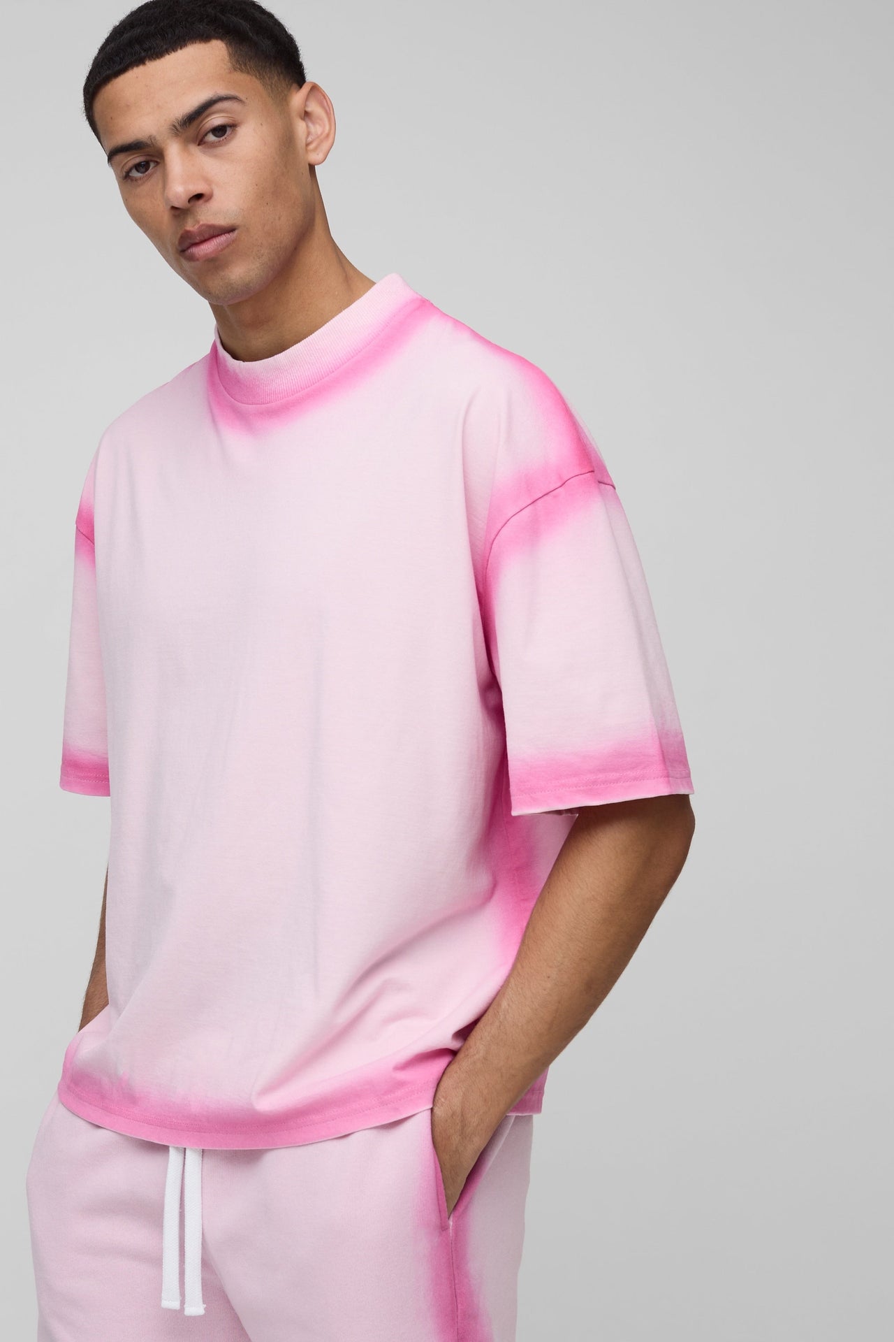 Oversized Boxy Washed Seam T-Shirt
