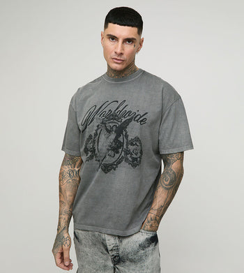 Tall Renaissance Print Oversized T-Shirt