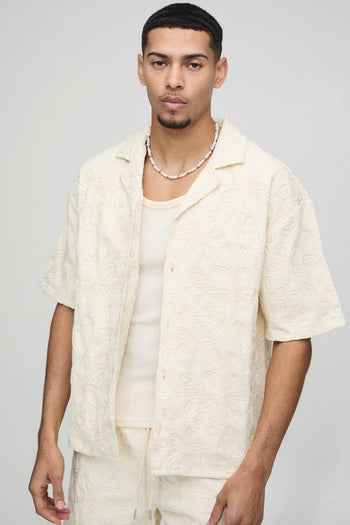 Oversized Twill Rope Applique Shirt