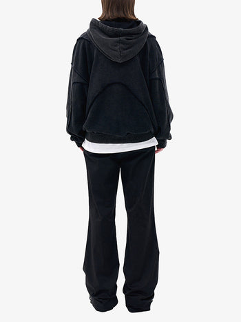 Washed Splicing Hoodie