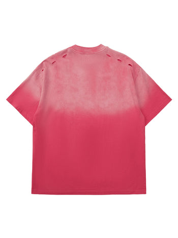 High Street Gradient Design Hole T-shirt - 2139