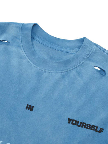 High Street Gradient Design Hole T-shirt - 2139