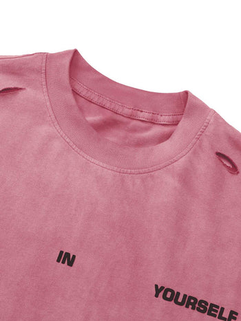 High Street Gradient Design Hole T-shirt - 2139
