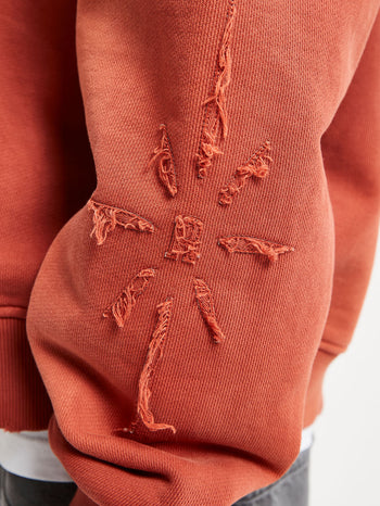 VINTAGE ZIP HOODIE - WASHED RED