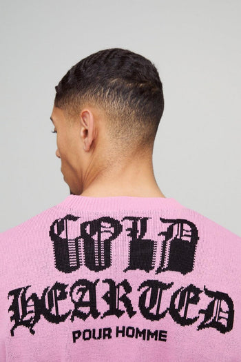 Oversized Drop Shoulder Skeleton Print Knitted Sweater